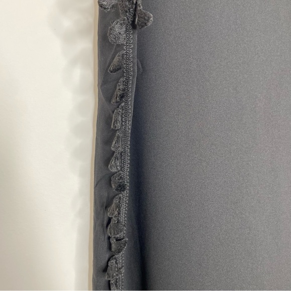 Yincra Black Chiffon Tassel Beach Swimsuit Coverup Lightweight Size Small Medium - Picture 5 of 10